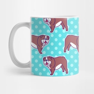 English Bulldog Polk-a-dots Pattern Mug